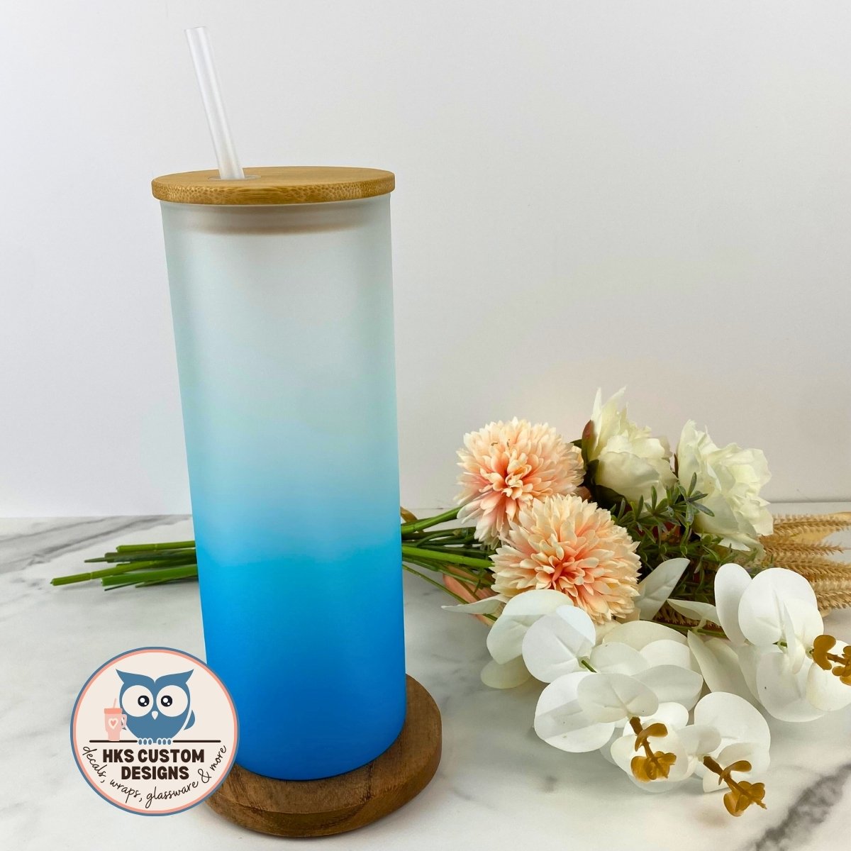 25 oz Frosted Ombre Glass