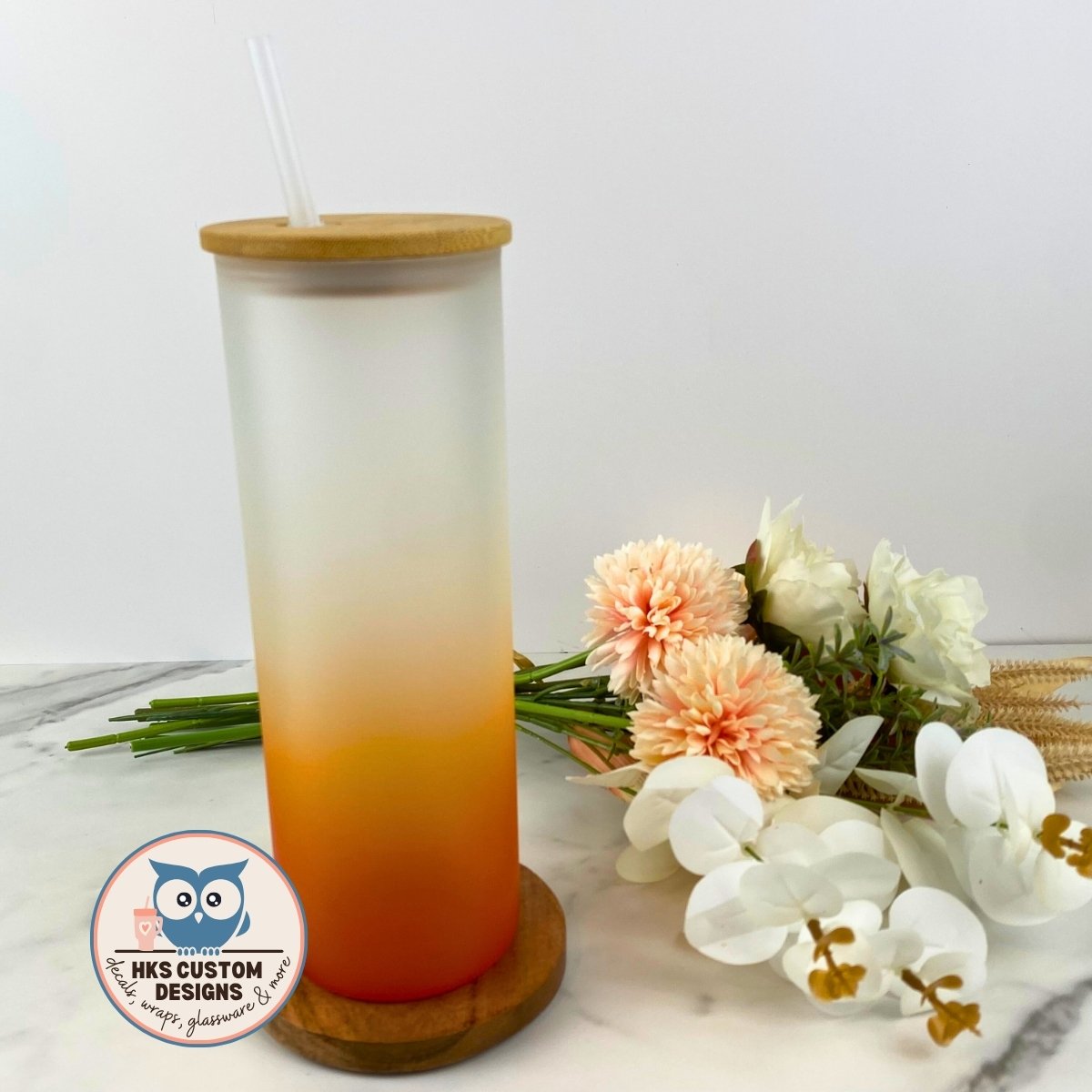 25 oz Frosted Ombre Glass