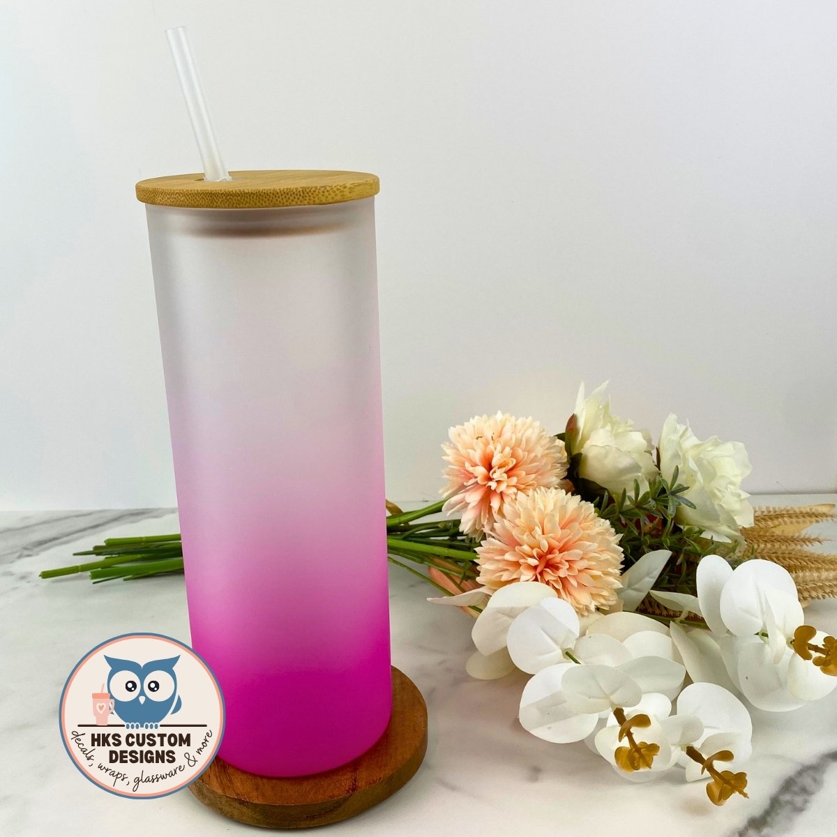 25 oz Frosted Ombre Glass
