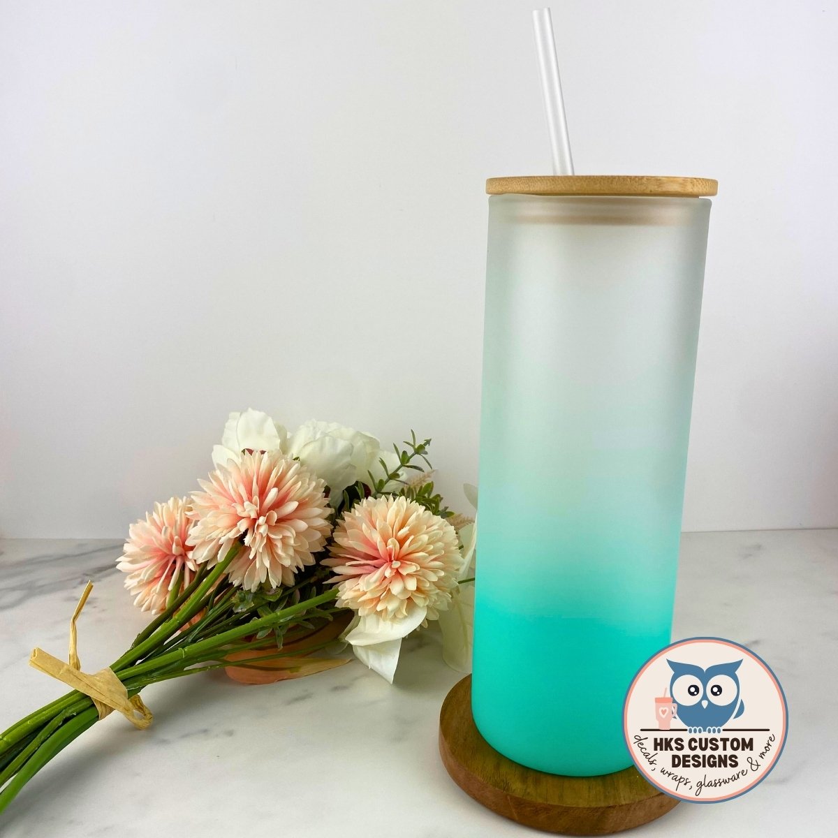 25 oz Frosted Ombre Glass