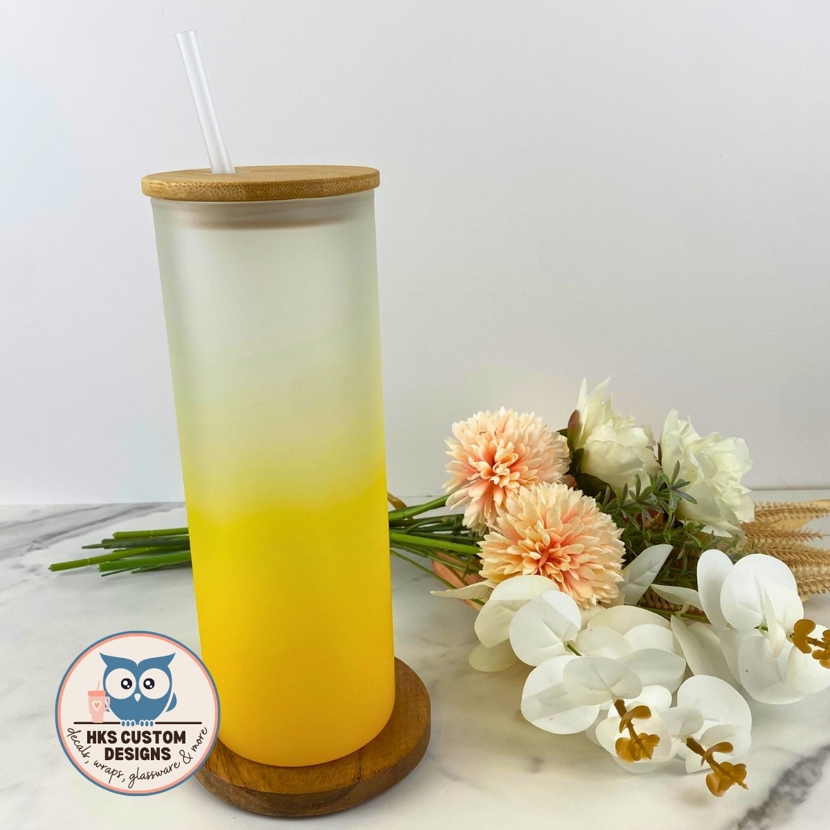 25 oz Frosted Ombre Glass