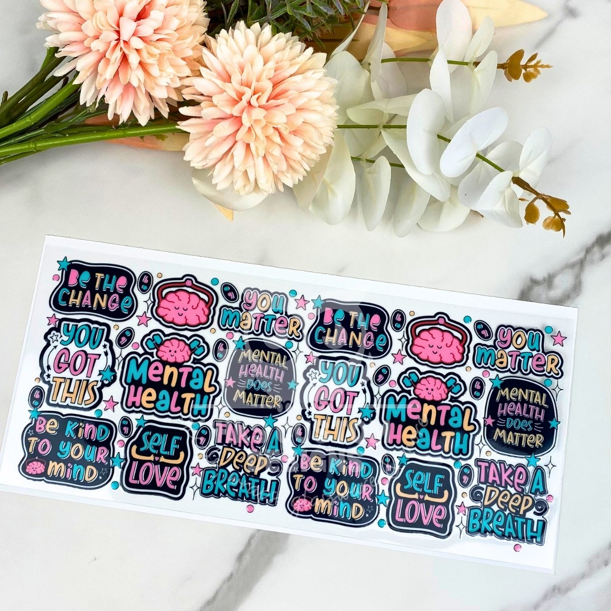 Mental Health | 16 oz UV DTF Wrap