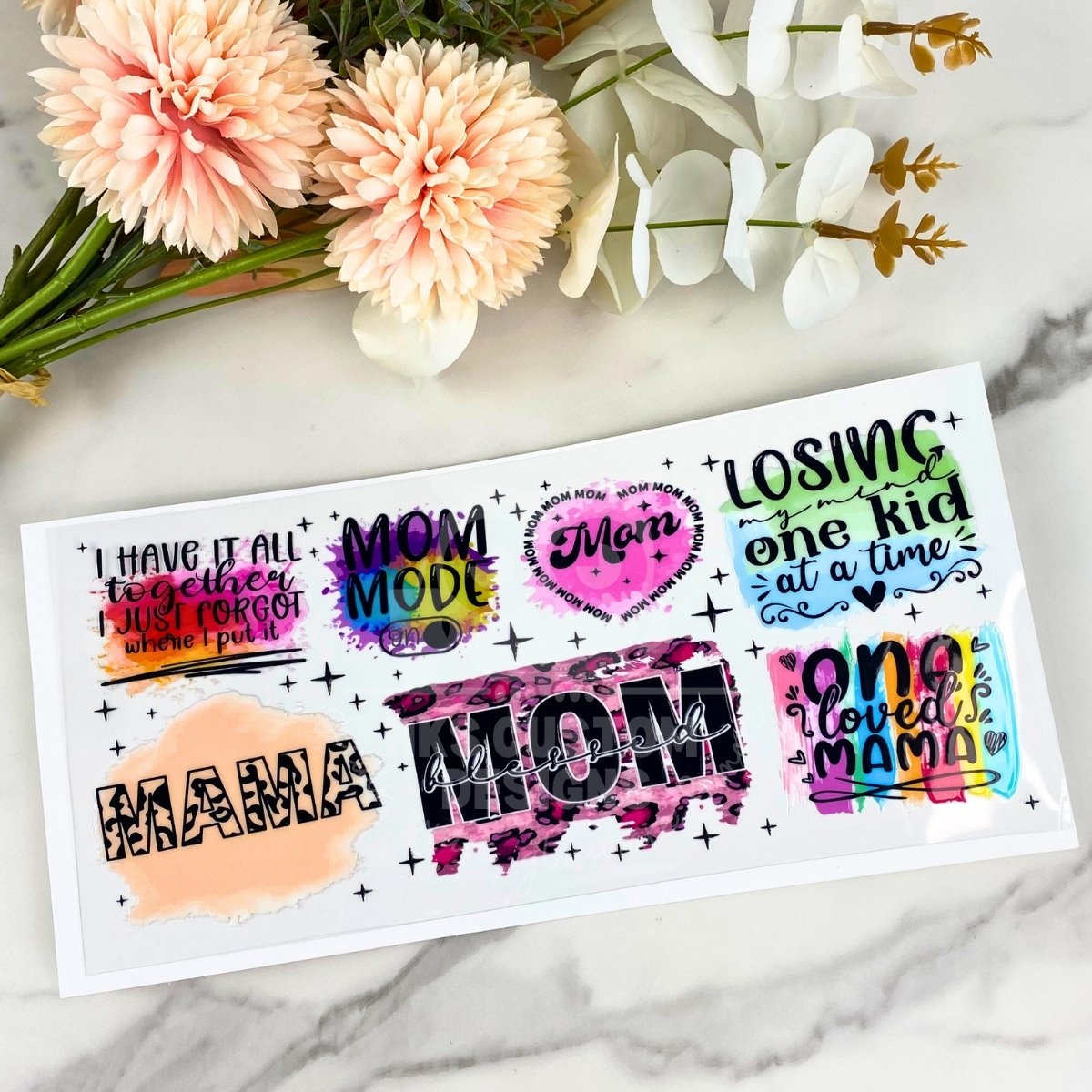 Mom/Mom Mode/One Loved Mama | 16 oz UV DTF Wrap