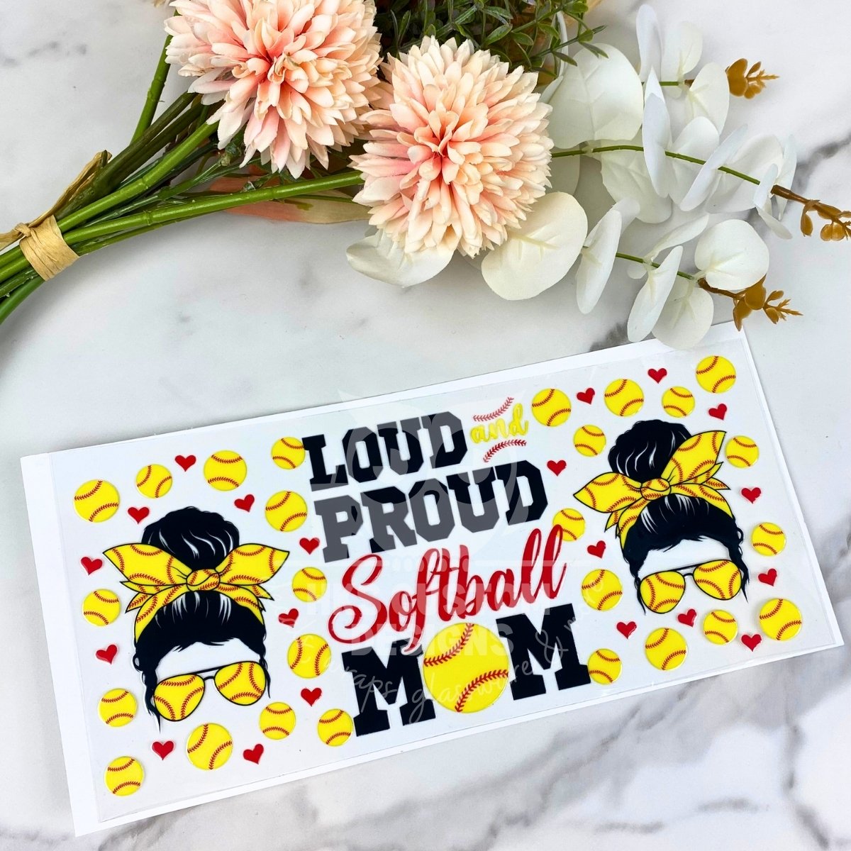 Softball Mom | 16 oz UV DTF Wrap