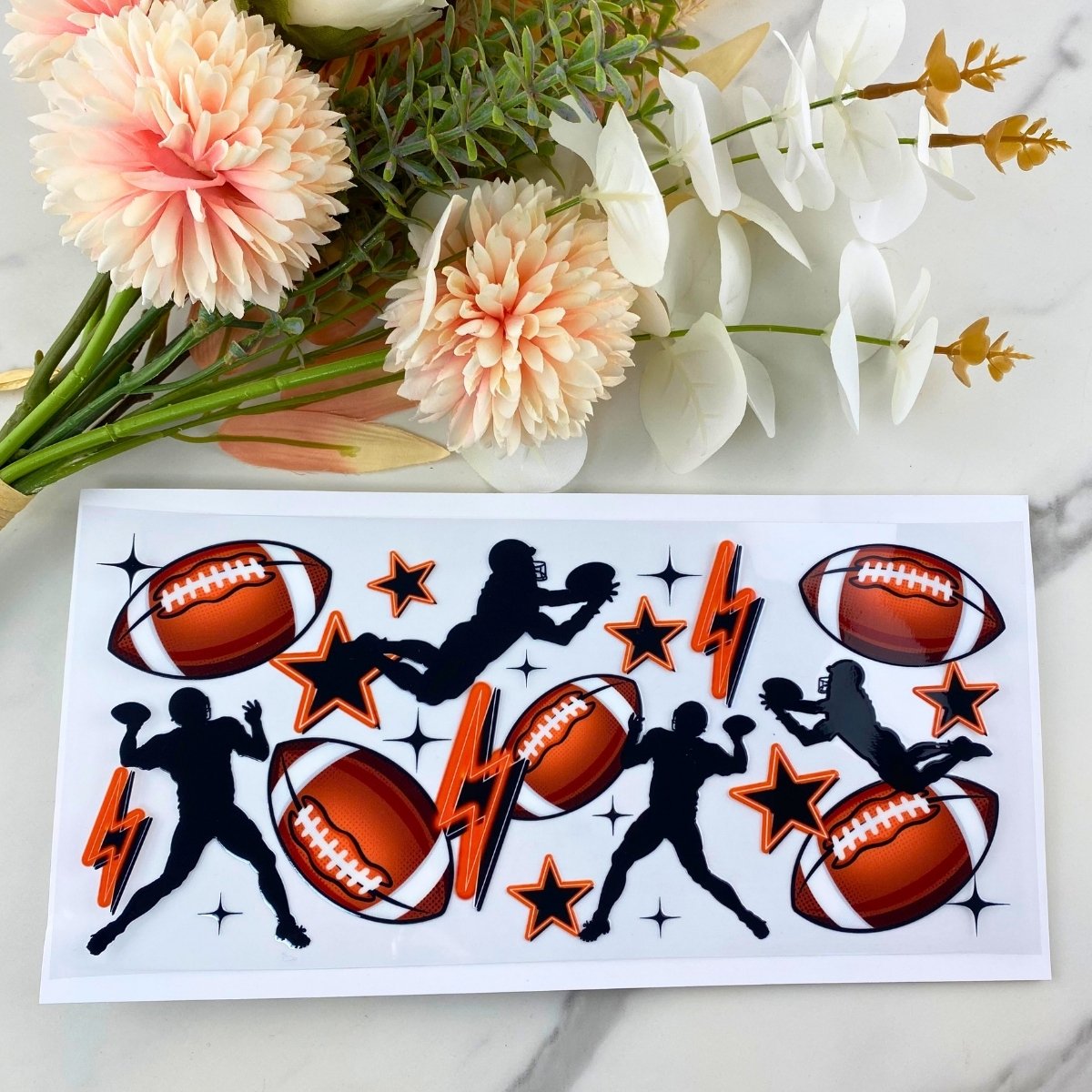Football Lightning | 16 oz UV DTF Wrap