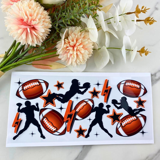 Football Lightning | 16 oz UV DTF Wrap