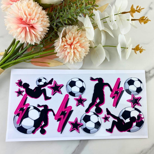 Soccer Lightning | 16 oz UV DTF Wrap