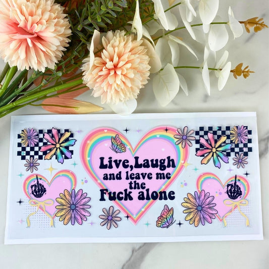 Live Laugh | 16 oz UV DTF Wrap