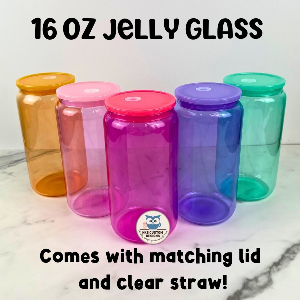 16 oz Jelly Glass