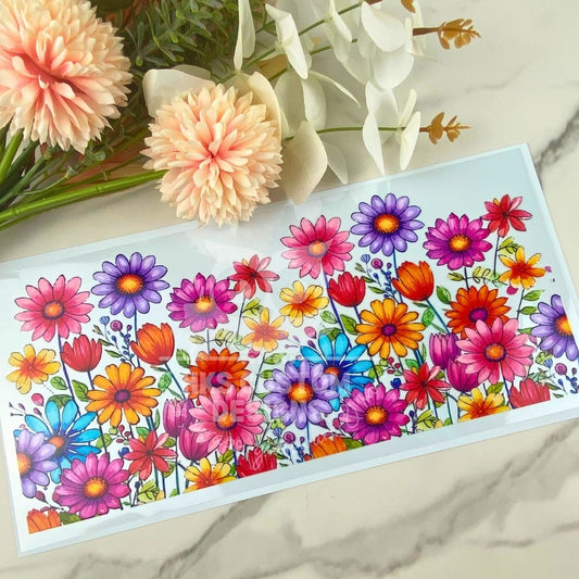 Colorful Wildflower Daisy | 40 oz UV DTF Wrap