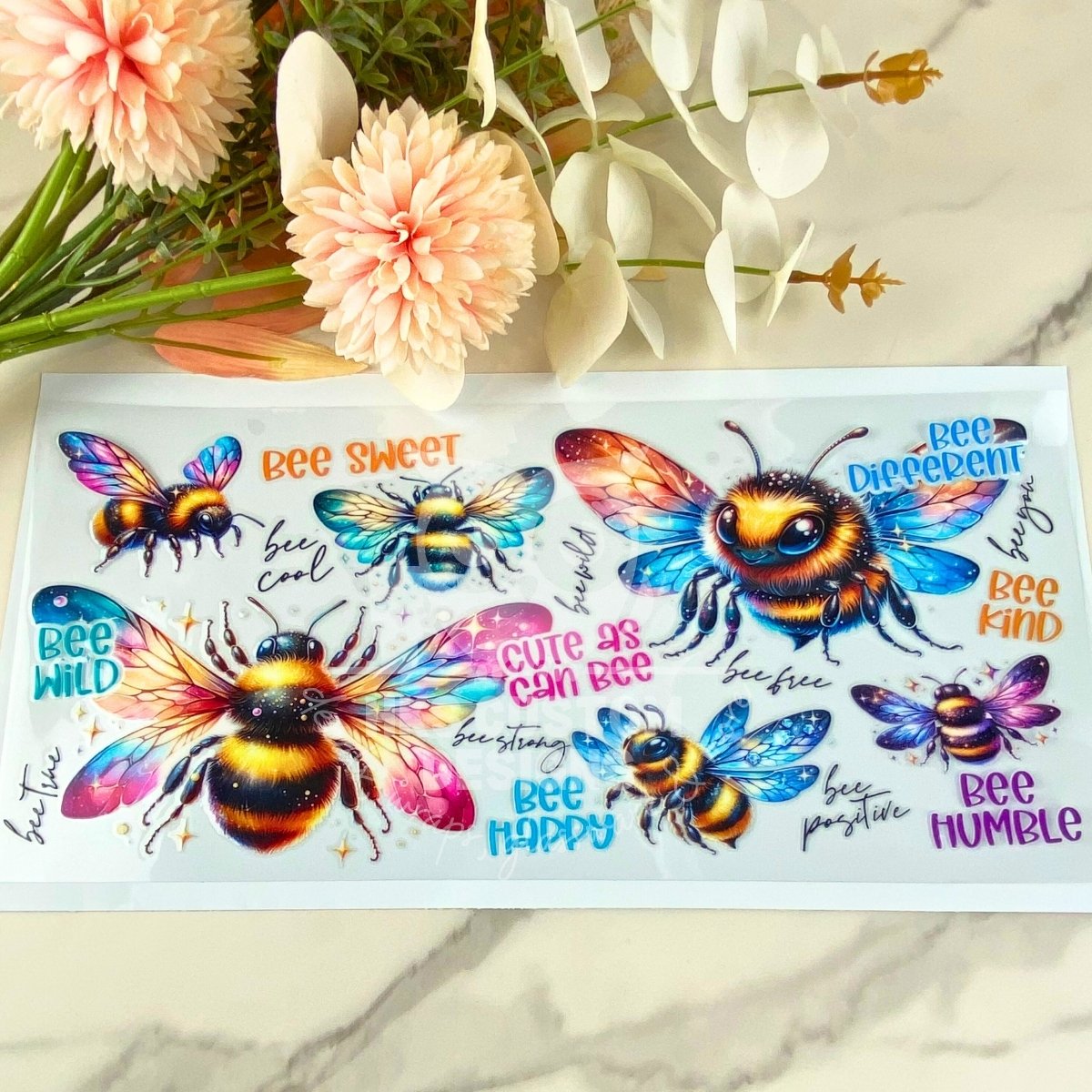 Bee Quotes | 40 oz UV DTF Wrap