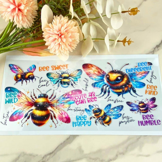 Bee Quotes | 40 oz UV DTF Wrap