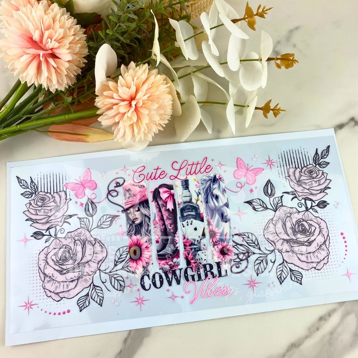 Cute Cowgirl | 40 oz UV DTF Wrap