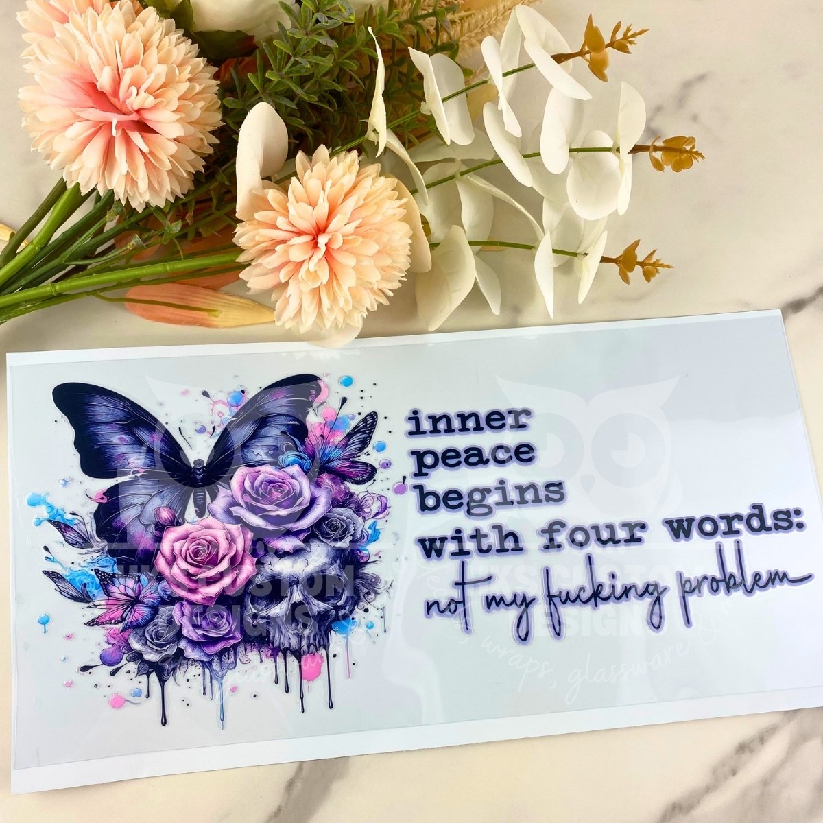 Inner Peace Begins With | 40 oz UV DTF Wrap