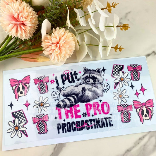Procrastinate | 40 oz UV DTF Wrap