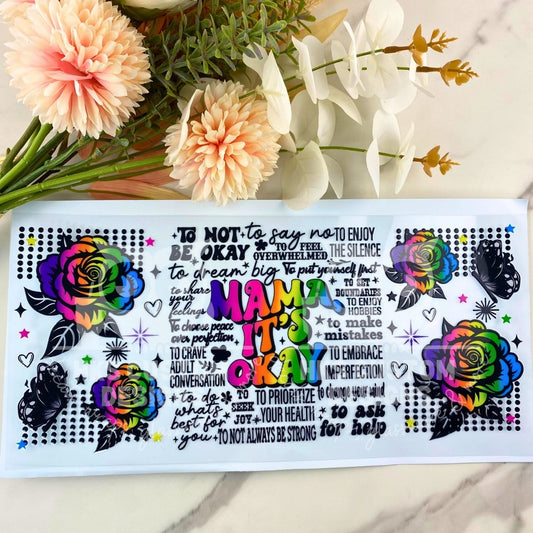 Mama It's Okay | 40 oz UV DTF Wrap