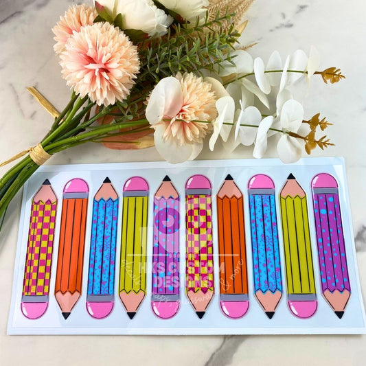Colorful Pencils | 40 oz UV DTF Wrap