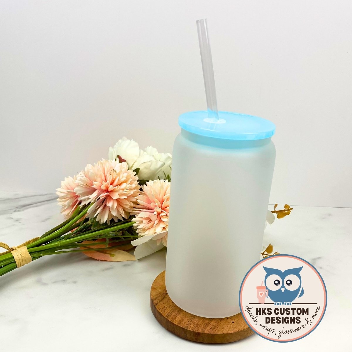 16 oz Frosted Glass