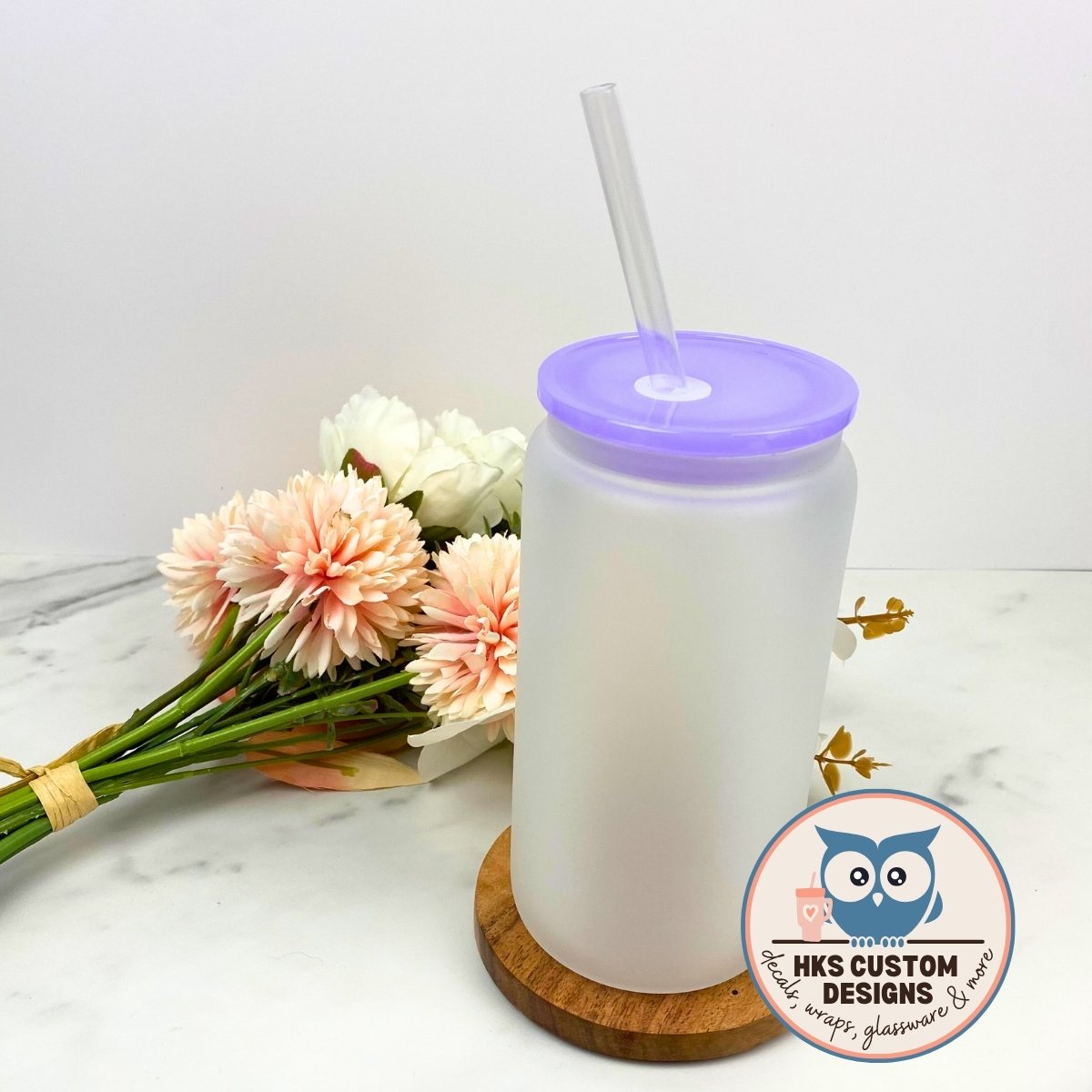 16 oz Frosted Glass