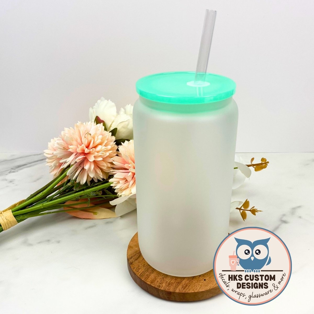 16 oz Frosted Glass