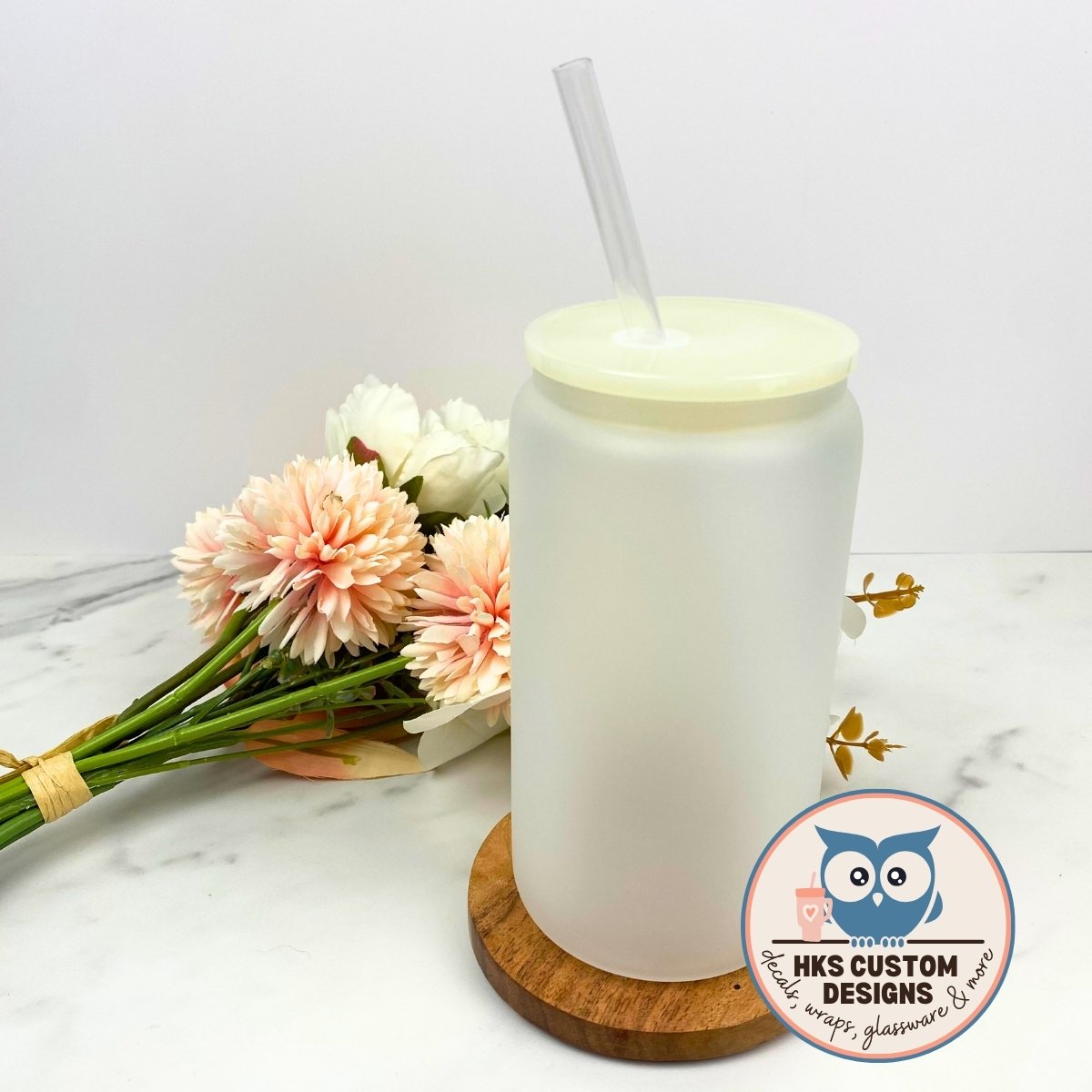 16 oz Frosted Glass