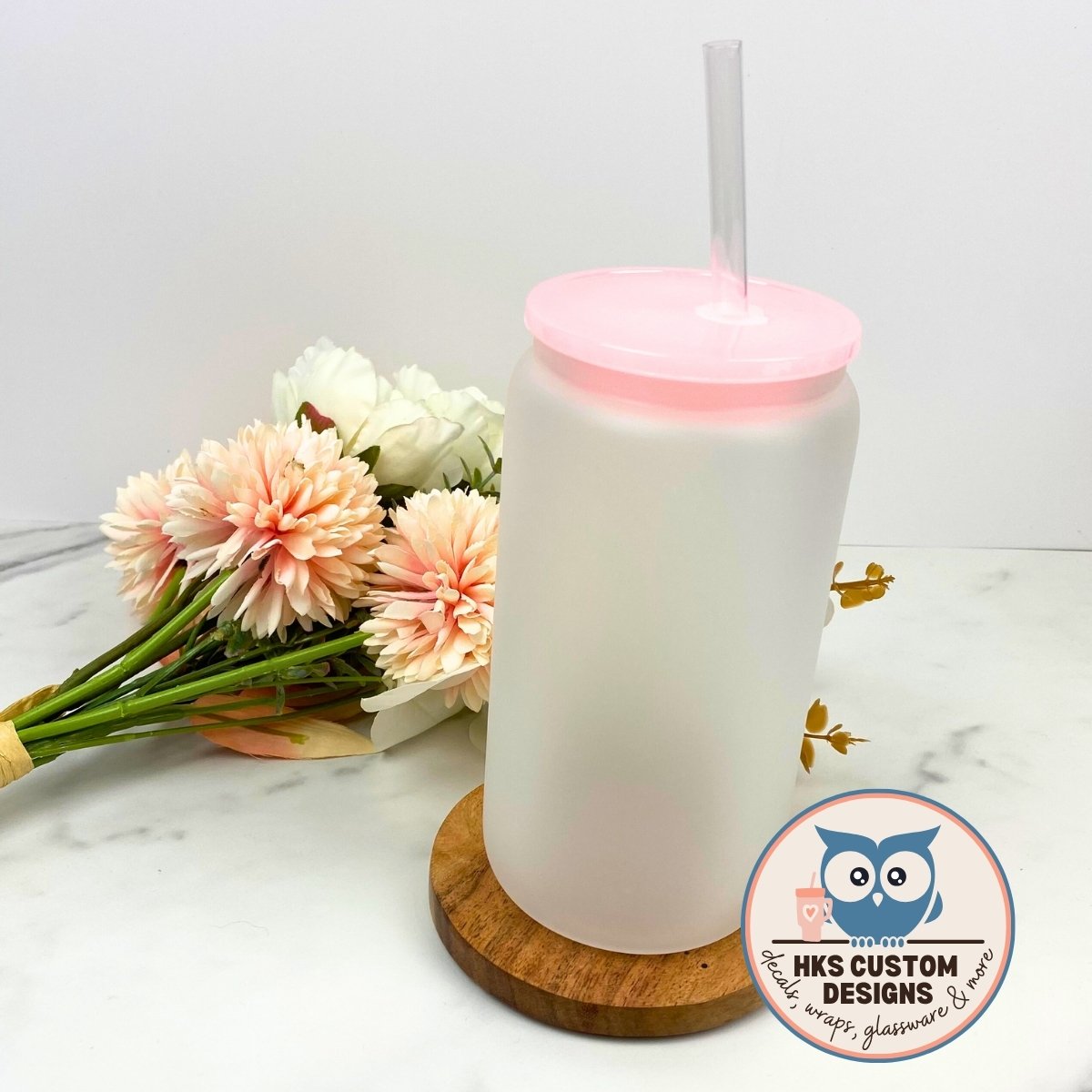 16 oz Frosted Glass