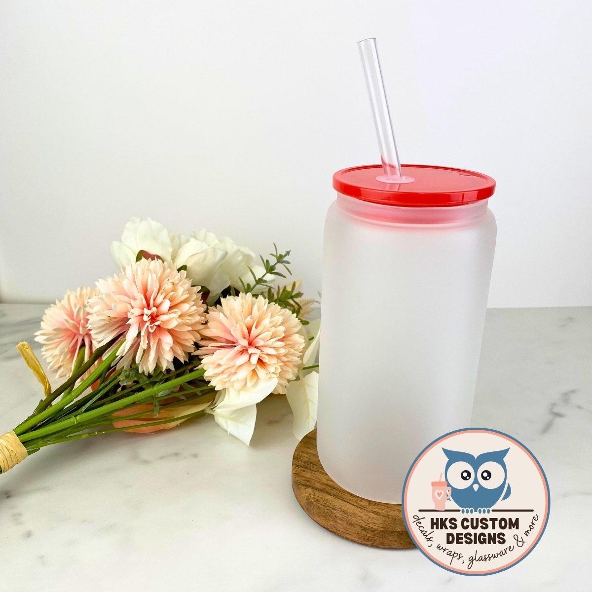 16 oz Frosted Glass