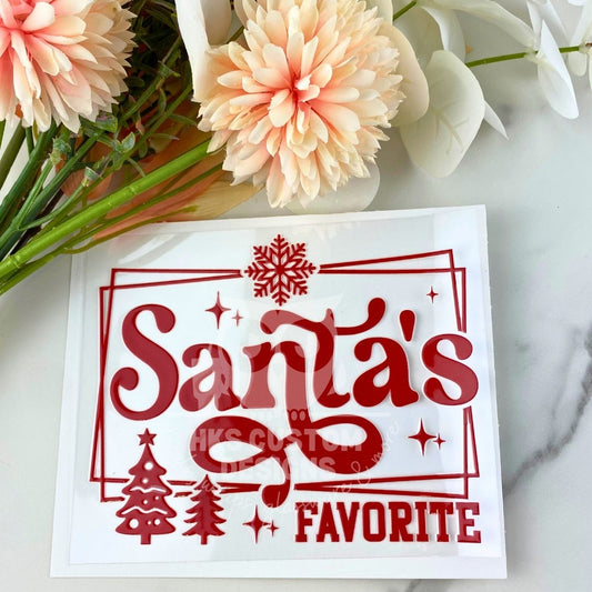 Santa's Favorite | 4" UV DTF Decal