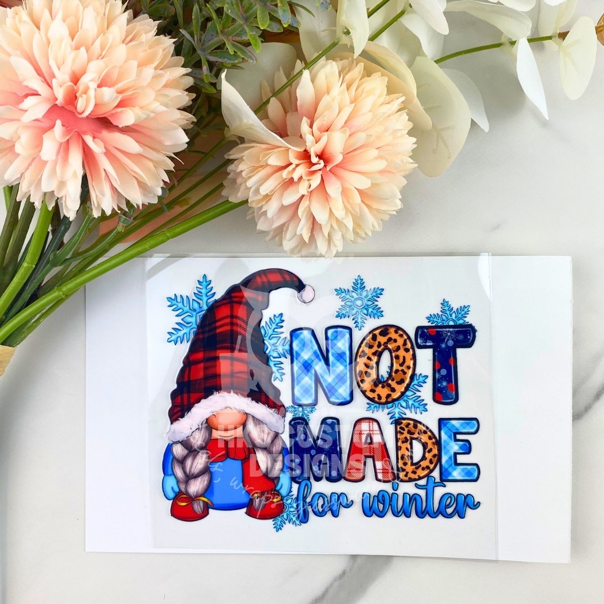 Not Made for Winter Gnome | 4" UV DTF Decal
