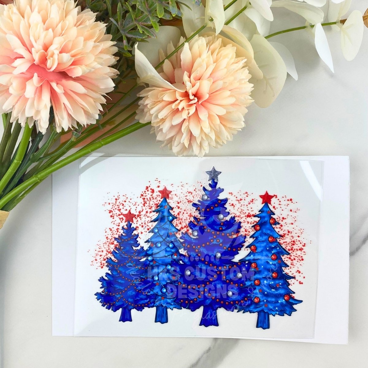 Blue Trees | 4" UV DTF Decal