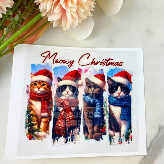 Meowy Christmas | 4" UV DTF Decal