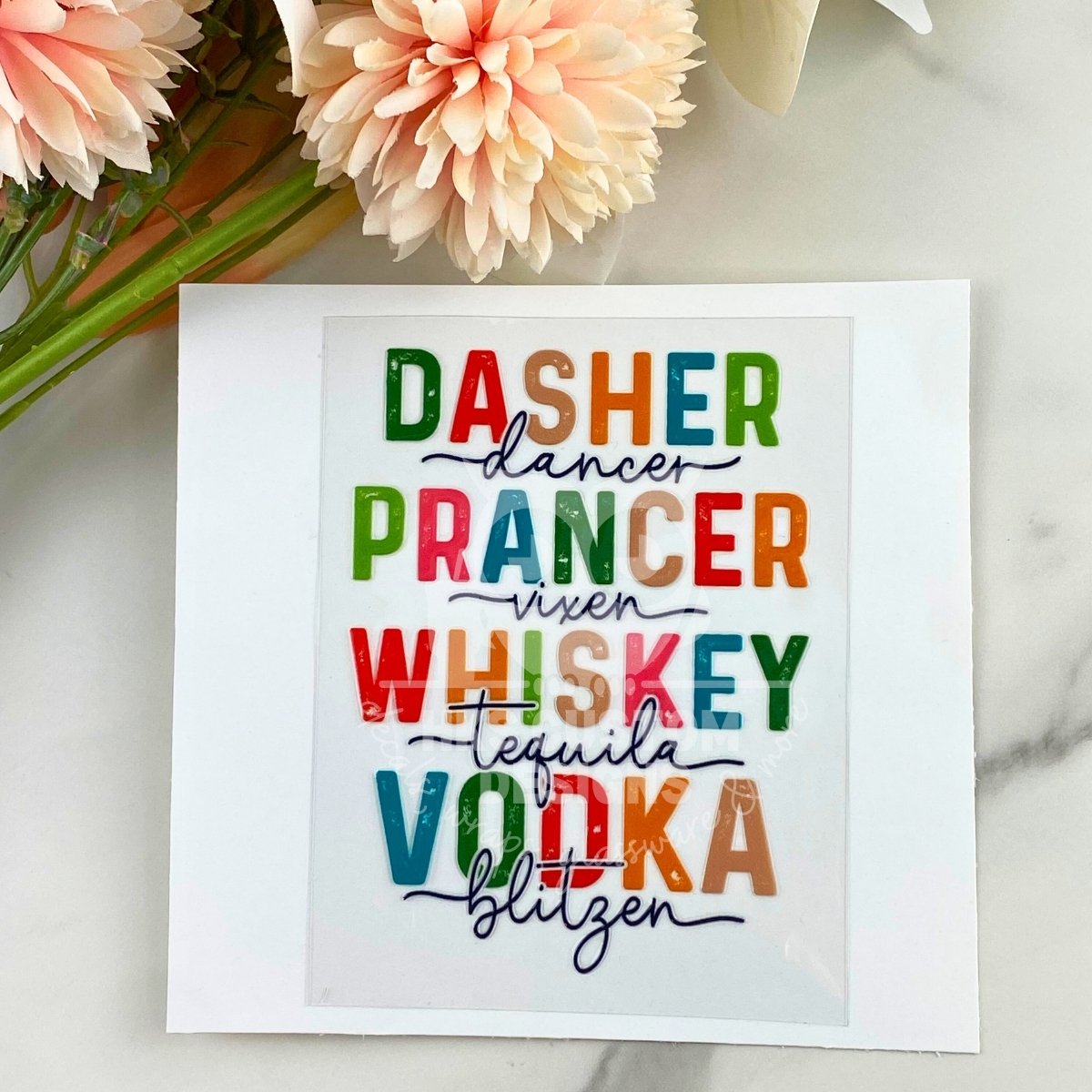 Dasher Dancer  | 4" UV DTF Decal