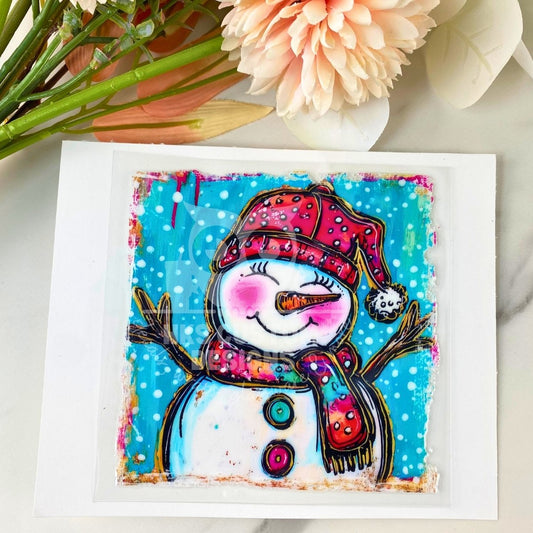 Preppy Snowman | 4" UV DTF Decal