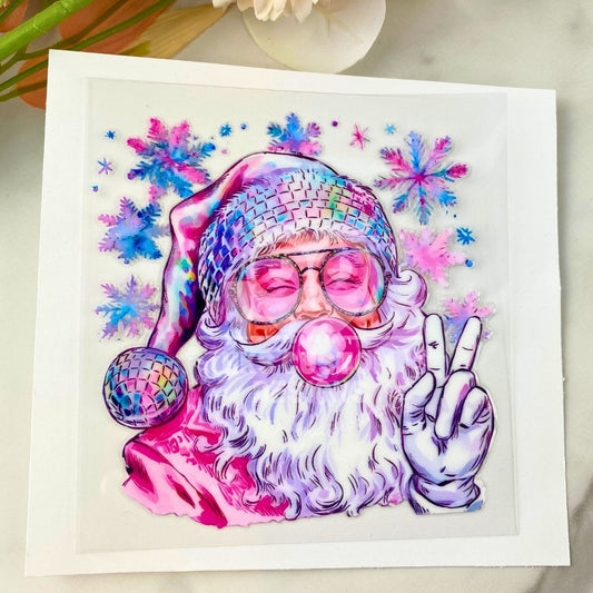 Cool Peace Santa | 4" UV DTF Decal