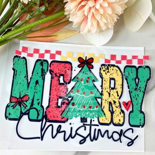 Merry Christmas | 4" UV DTF Decal