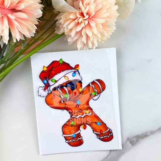 Dancing Gingerbread Man | 4" UV DTF Decal