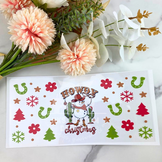 Howdy Christmas | 16 oz UV DTF Wrap