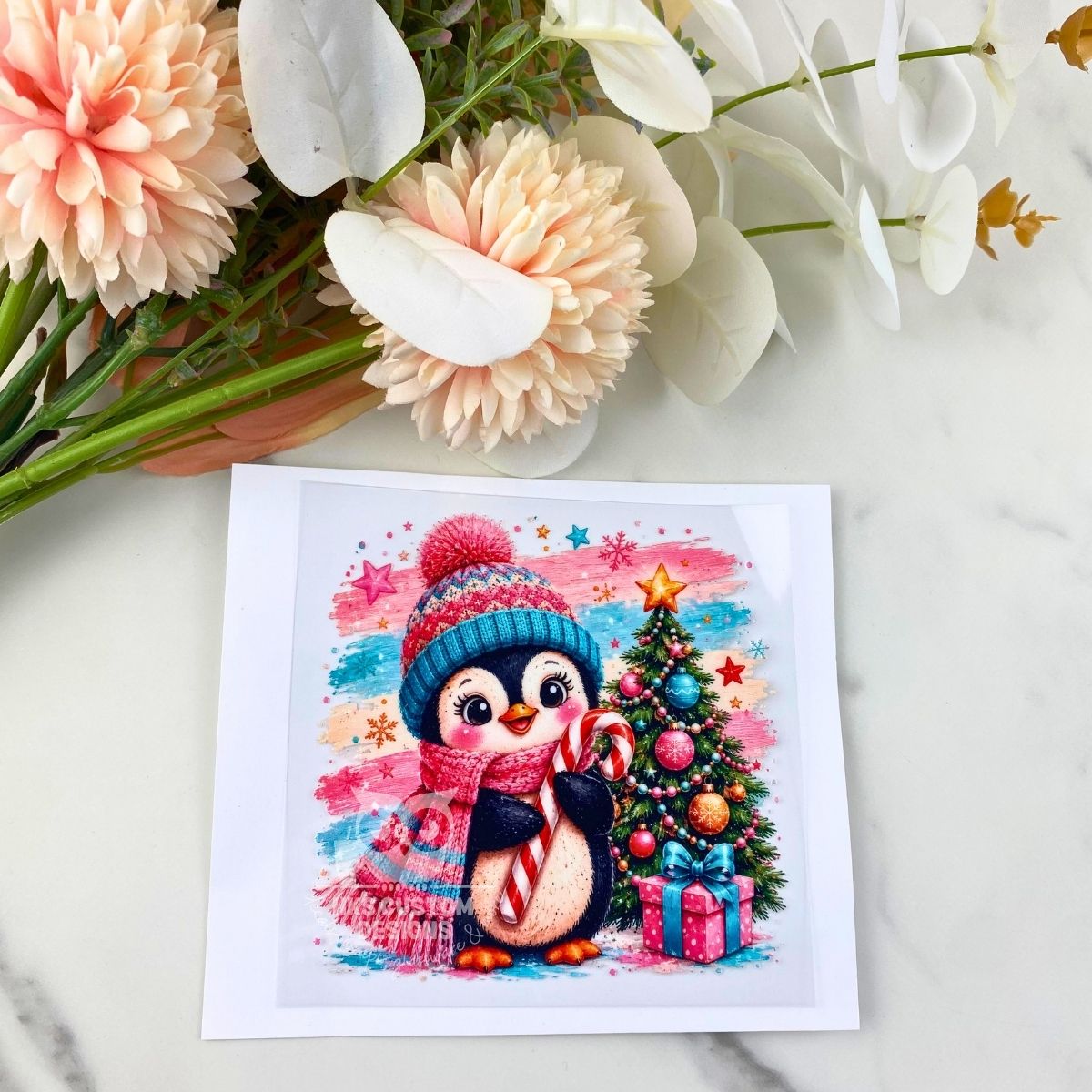 Painted Penguin | 4" UV DTF Decal
