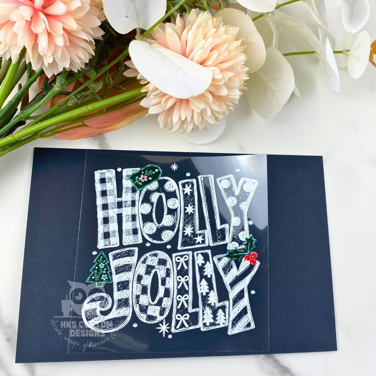 Holly Jolly | 4" UV DTF Decal