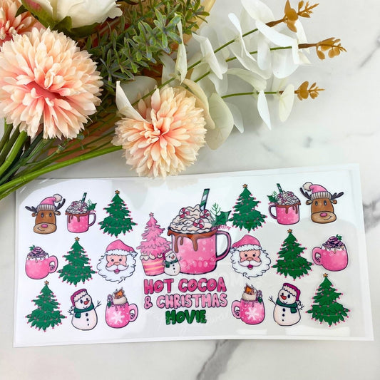 Hot Cocoa & Christmas Movie | 16 oz UV DTF Wrap