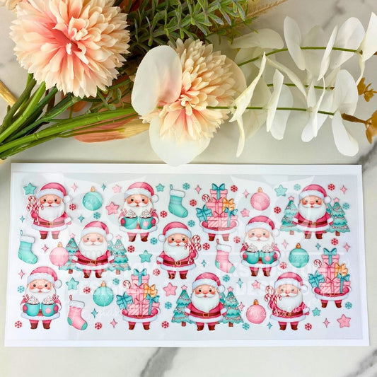 Cute Santas | 16 oz UV DTF Wrap