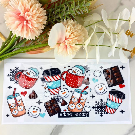Stay Cozy Coffee & Hot Cocoa | 16 oz UV DTF Wrap