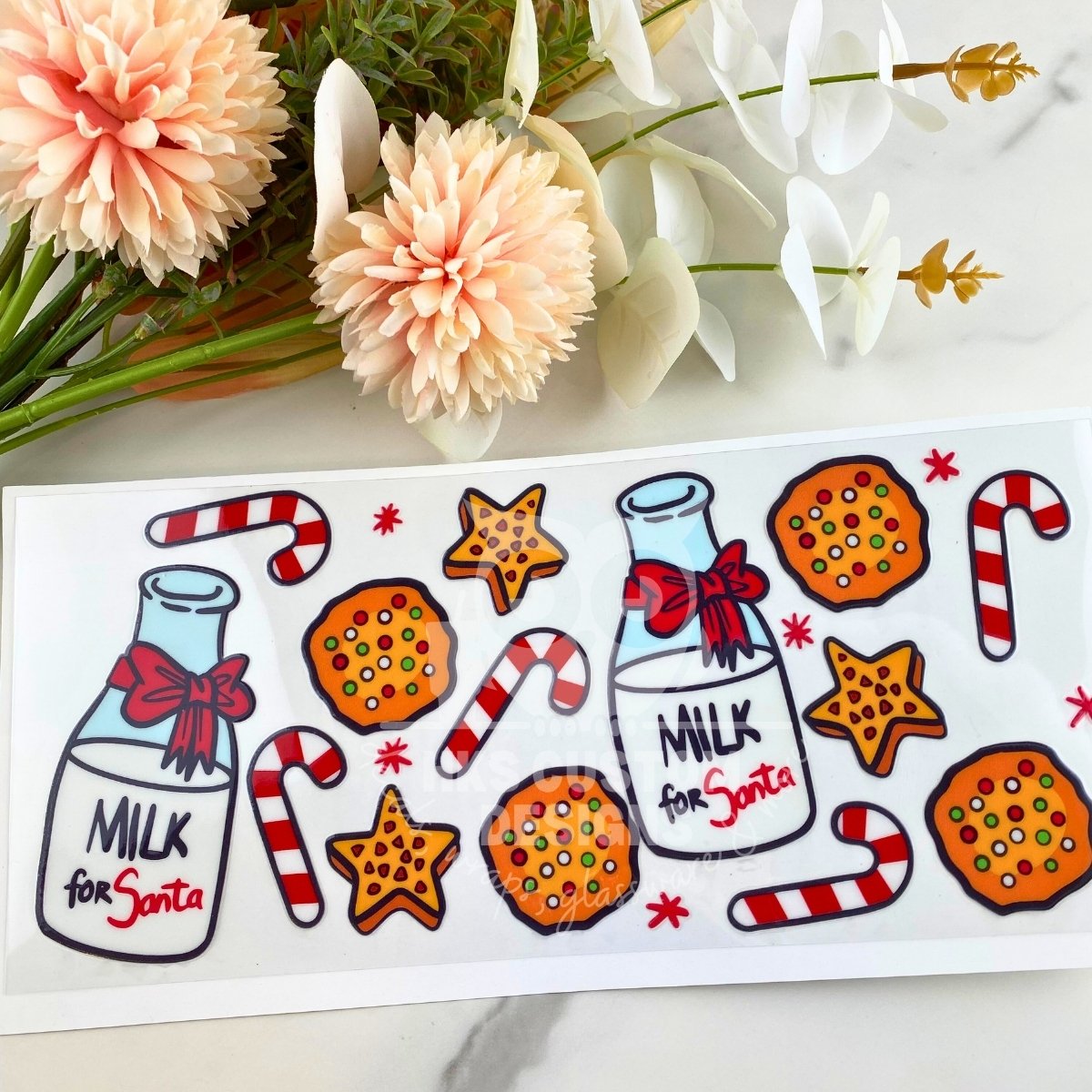 Milk for Santa | 16 oz UV DTF Wrap