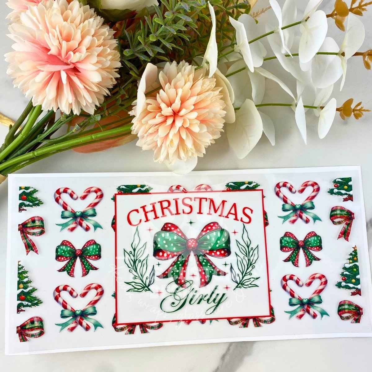 Christmas Girly | 16 oz UV DTF Wrap