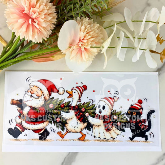 Santa &  Friends | 16 oz UV DTF Wrap