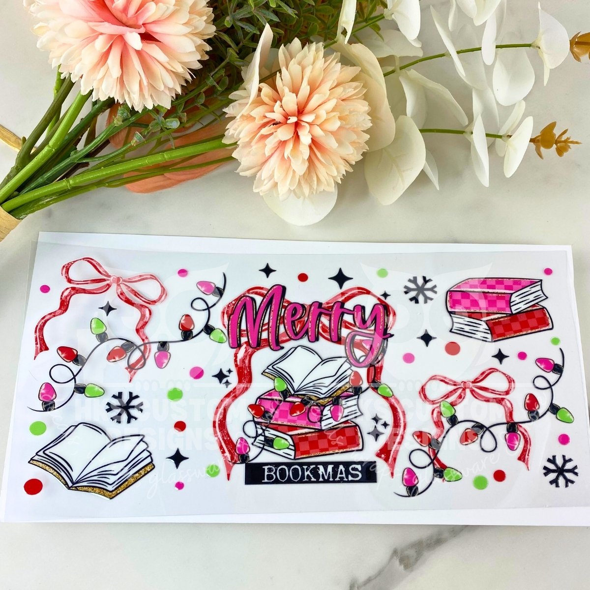 Merry Bookmas | 16 oz UV DTF Wrap