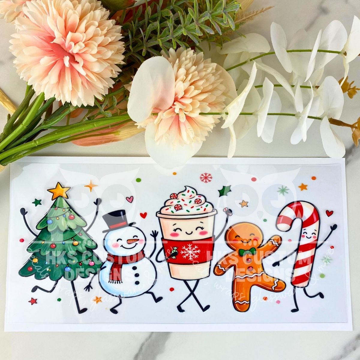 Christmas Friends2 | 16 oz UV DTF Wrap