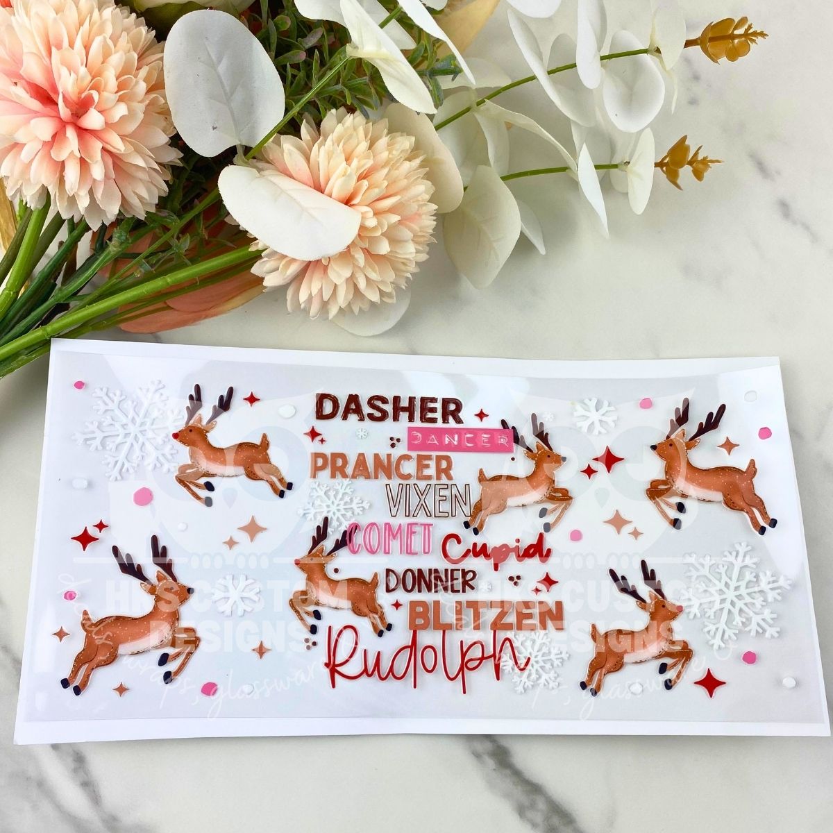 Reindeer Names | 16 oz UV DTF Wrap