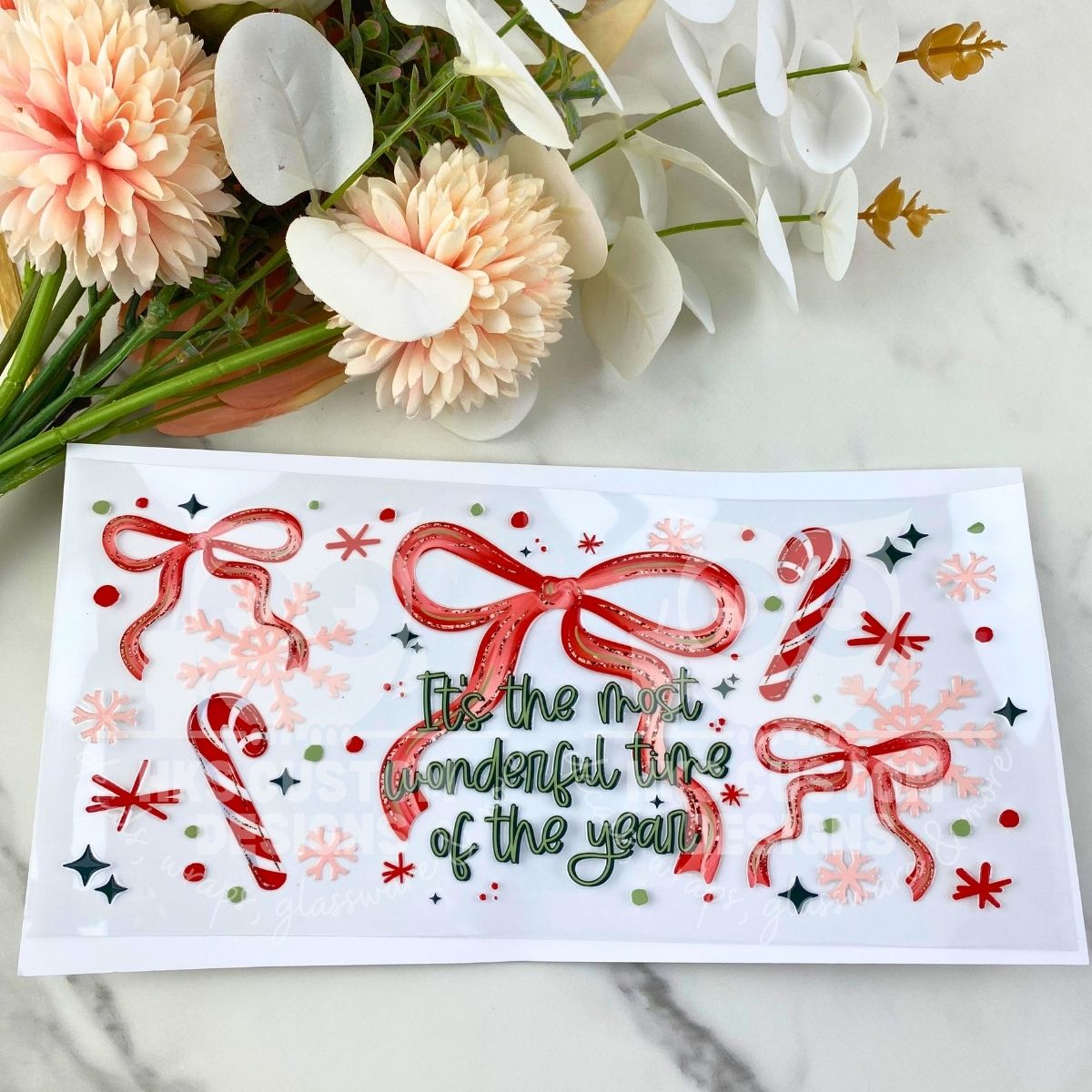 Wonderful Time Bows2 | 16 oz UV DTF Wrap