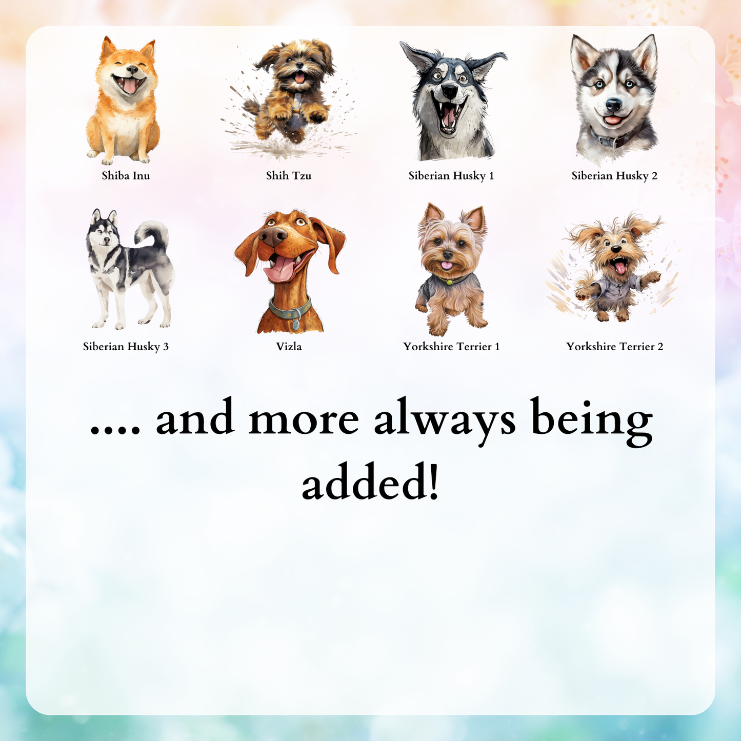 Dog Breed Decals | 4" UV DTF Decal